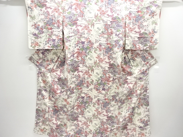 未使用品　茶屋辻模様小紋着物